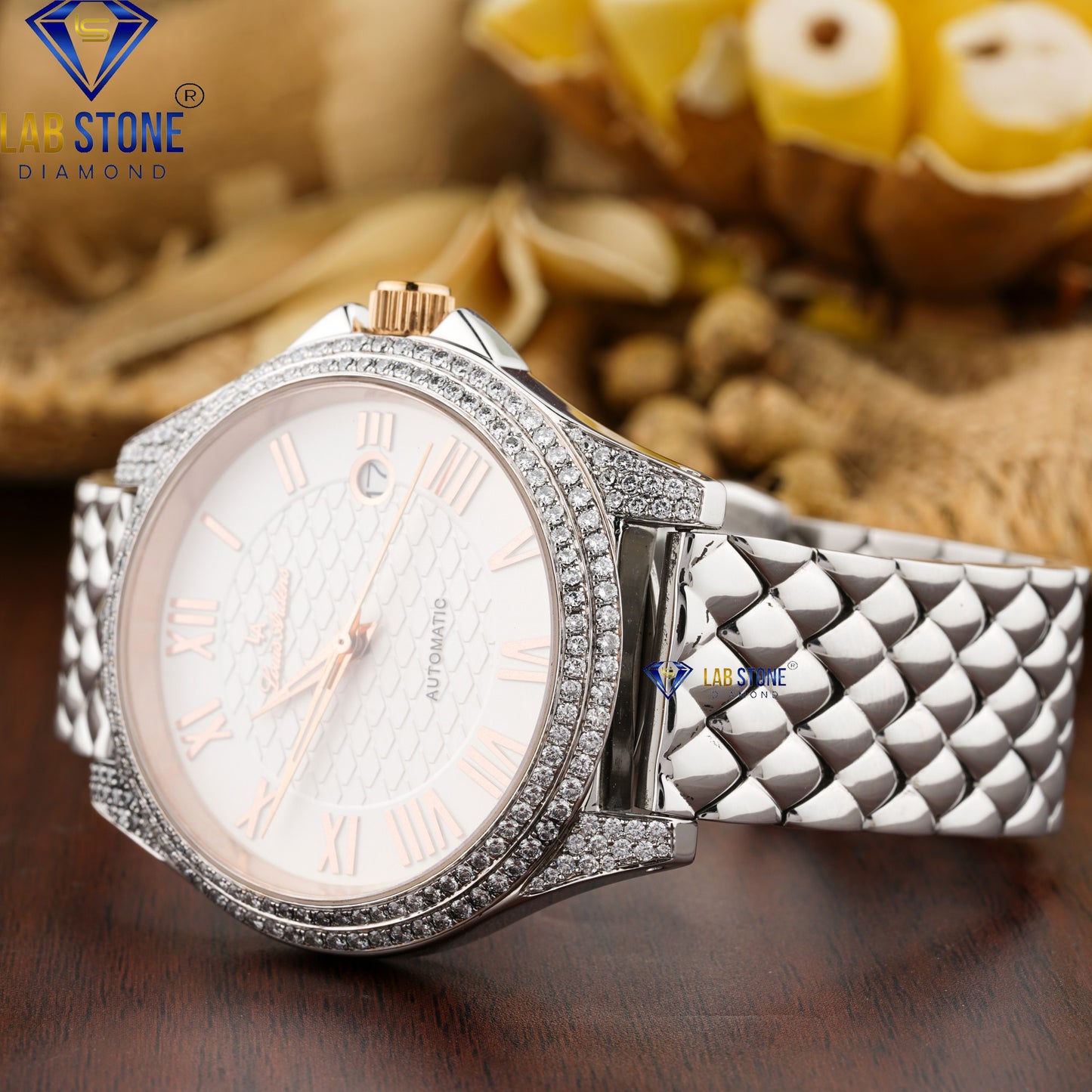 2.11 CT TDW Round Cut Diamond women's Watch