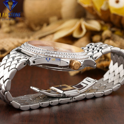 2.11 CT TDW Round Cut Diamond women's Watch