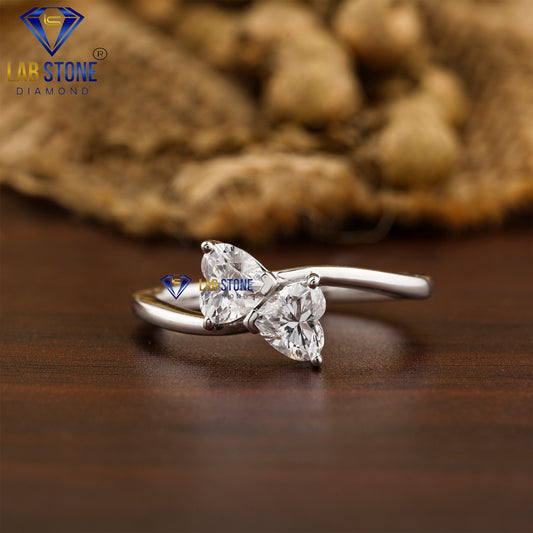 1.10 TDW Heart Cut Women’s Diamond Engagement Ring