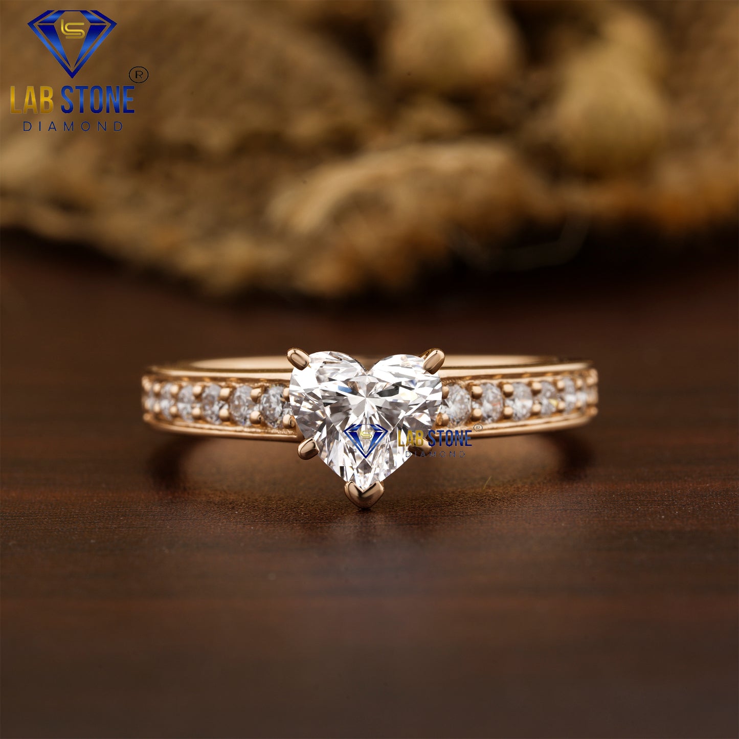 1.51 TDW Heart & Round Cut Women’s Engagement Diamond Ring