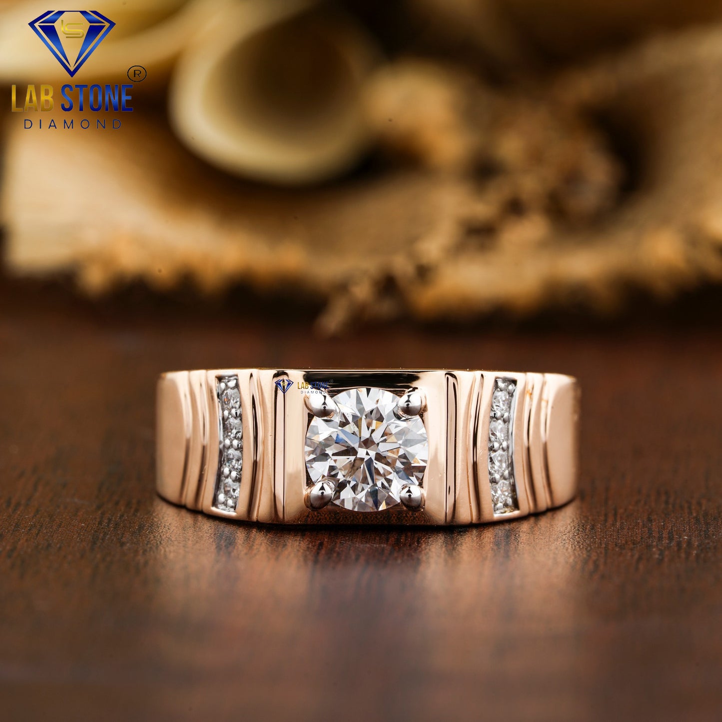 1.004 TDW Round Cut Men’s Engagement Diamond Ring