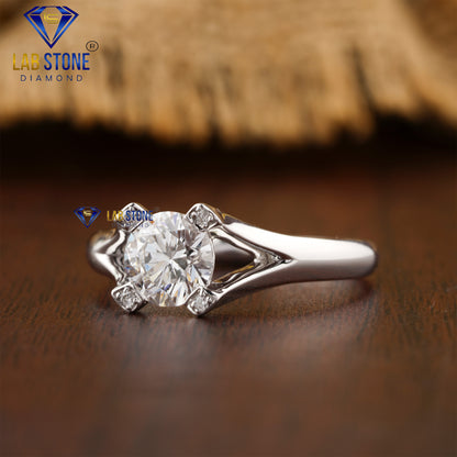 1.02 TDW Round Cut Women’s Diamond Engagement Ring