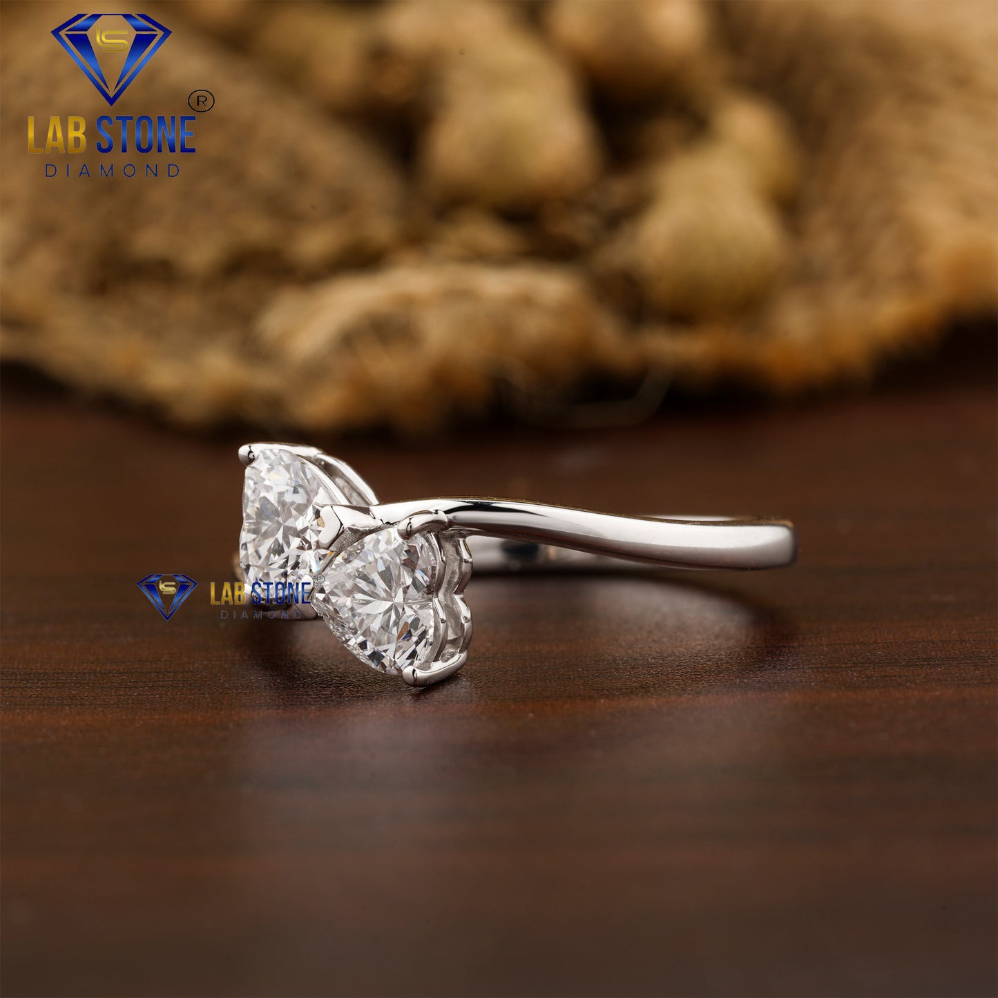 1.10 TDW Heart Cut Women’s Diamond Engagement Ring