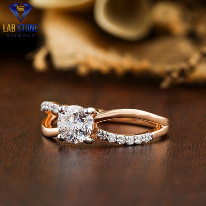 1.06 TDW Round Cut Women’s Engagement Diamond Ring