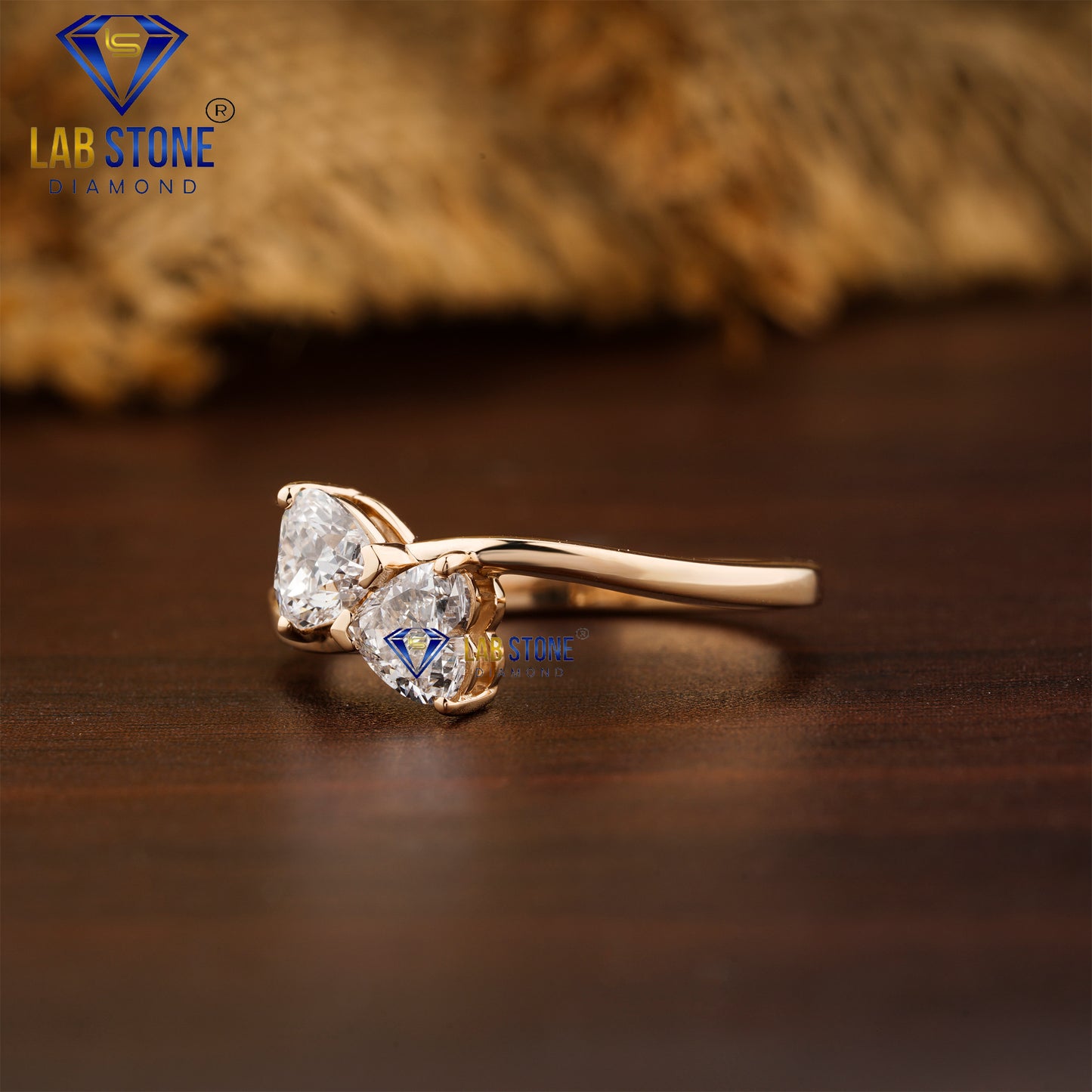 1.00 TDW Heart Cut Women’s Diamond Engagement Ring