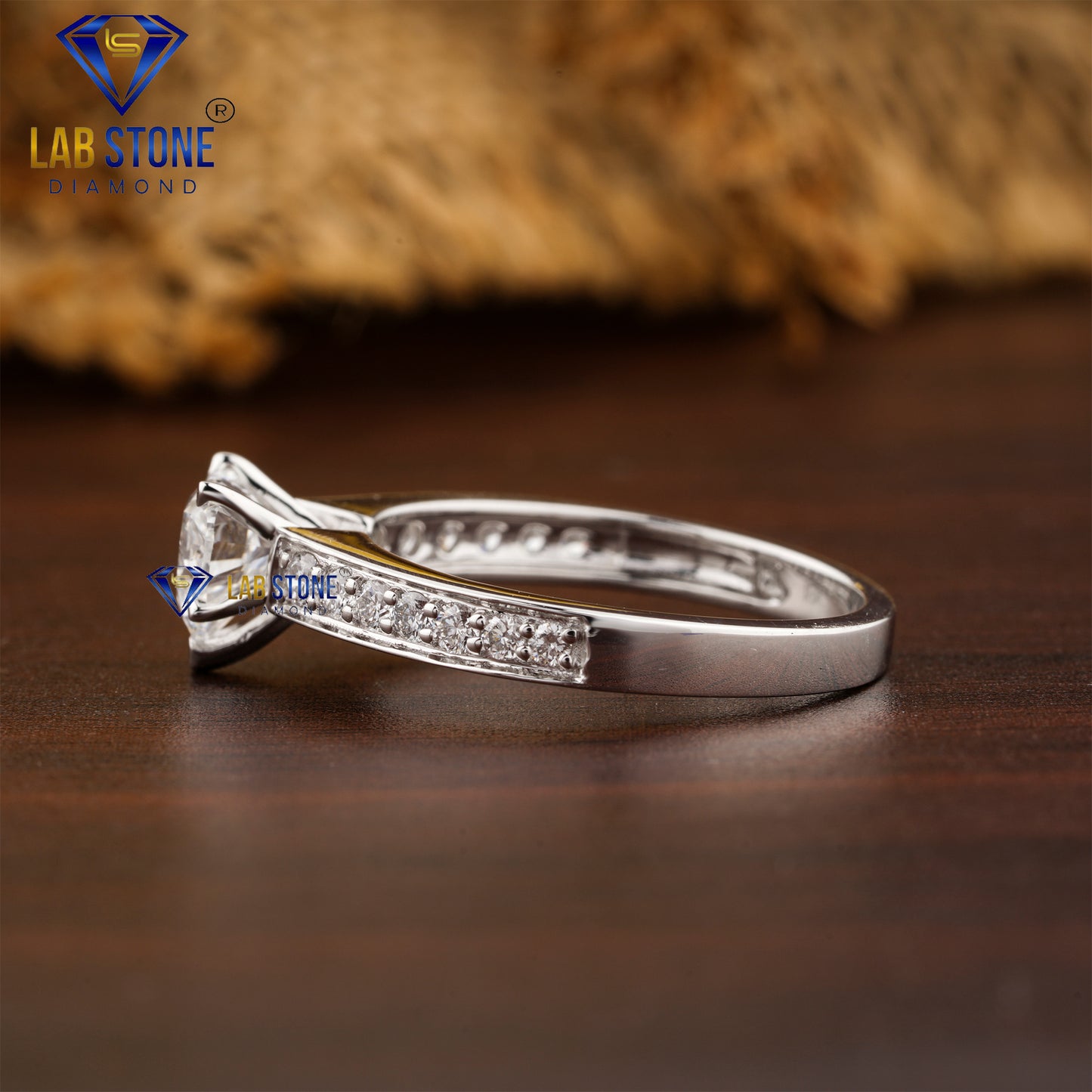 1.56 TDW Heart & Round Cut Women’s Engagement Diamond Ring