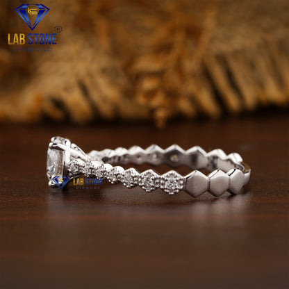 1.08 TDW Round Cut Women’s Engagement Diamond Ring