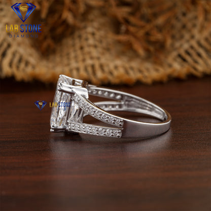 3.25 TDW Radiant & Round Cut Diamond Women's Engagement Ring