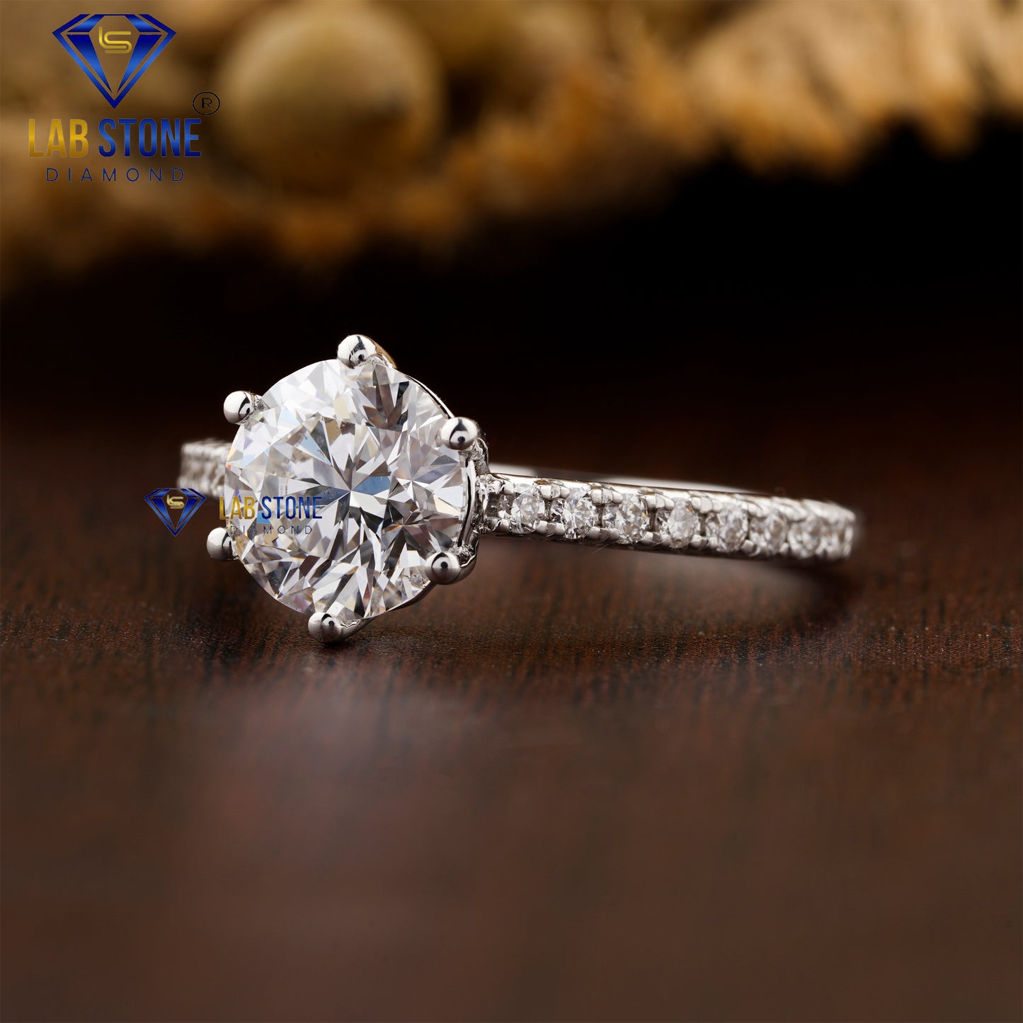 1.19 TDW Round Diamond women's  Engagement Ring