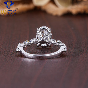 3.63 TDW Oval & Marquise Cut Diamond Women's Engagement Ring
