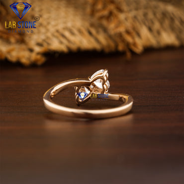 1.00 TDW Heart Cut Women’s Diamond Engagement Ring