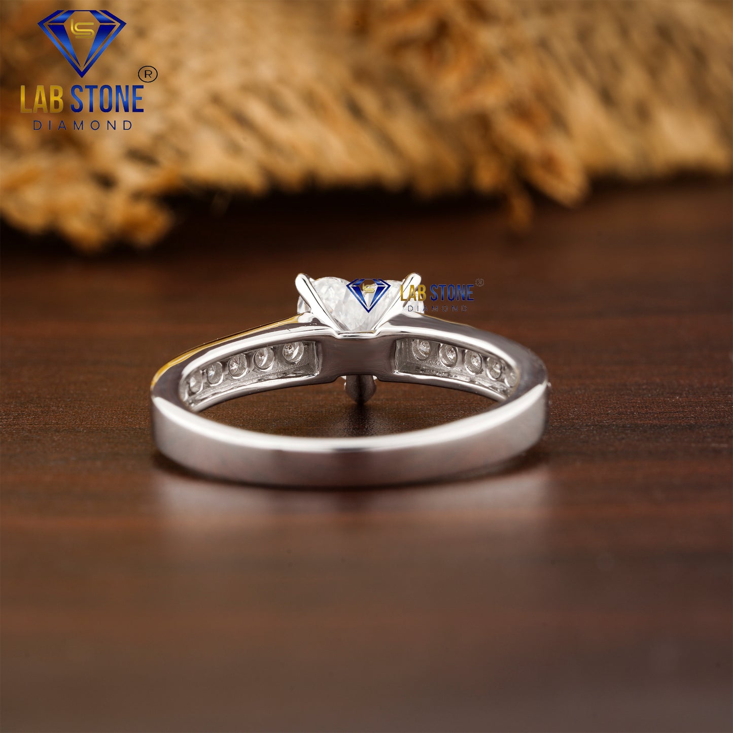 1.56 TDW Heart & Round Cut Women’s Engagement Diamond Ring