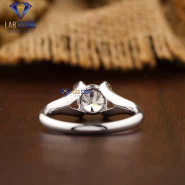 1.02 TDW Round Cut Women’s Diamond Engagement Ring