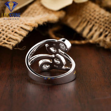 1.28 TDW Pear & Oval Cut Women’s Engagement Diamond Ring