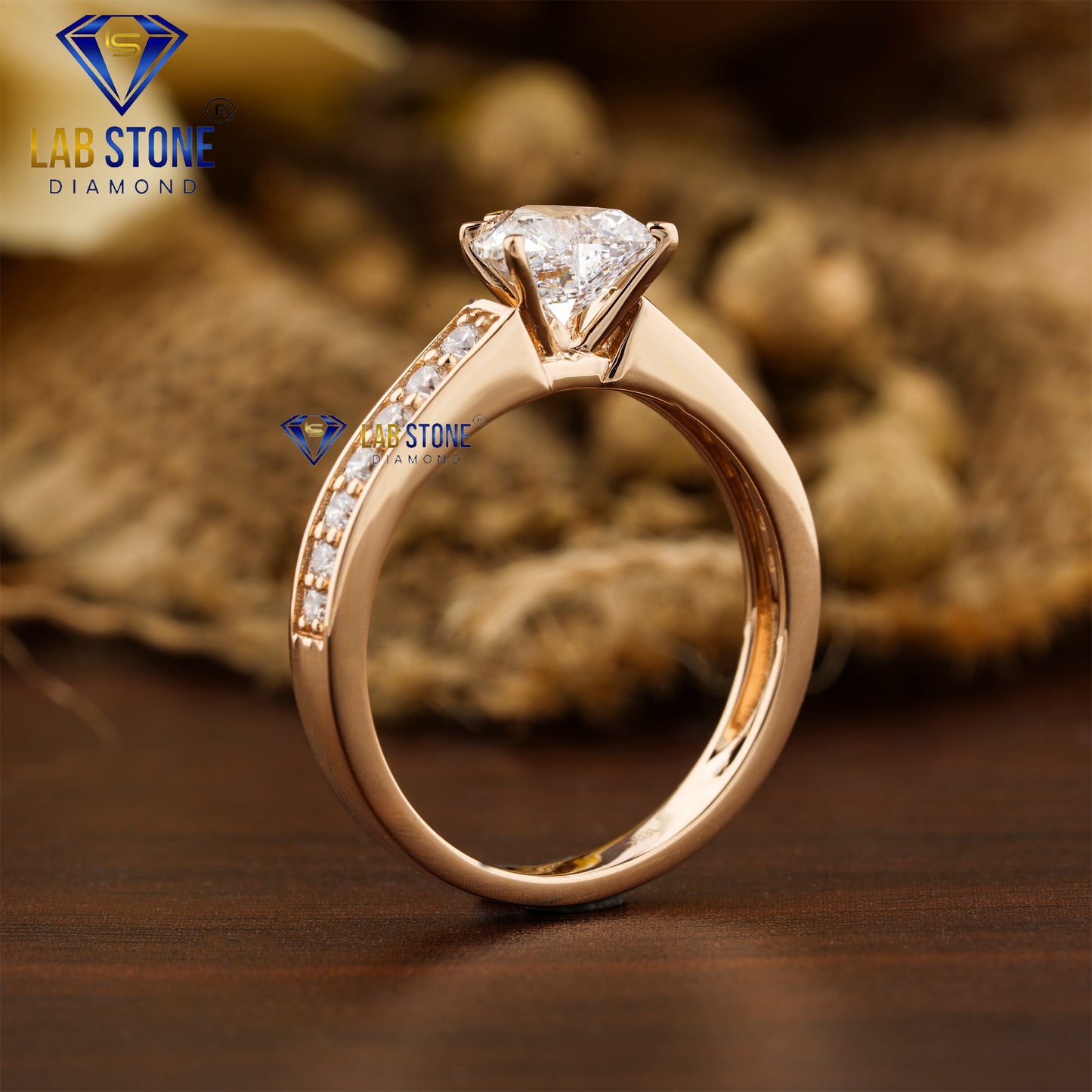 1.51 TDW Heart & Round Cut Women’s Engagement Diamond Ring
