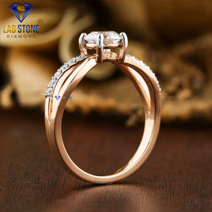 1.06 TDW Round Cut Women’s Engagement Diamond Ring