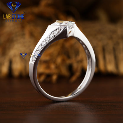 1.20 TDW Princess & Round Cut Diamond Women's Engagement Ring