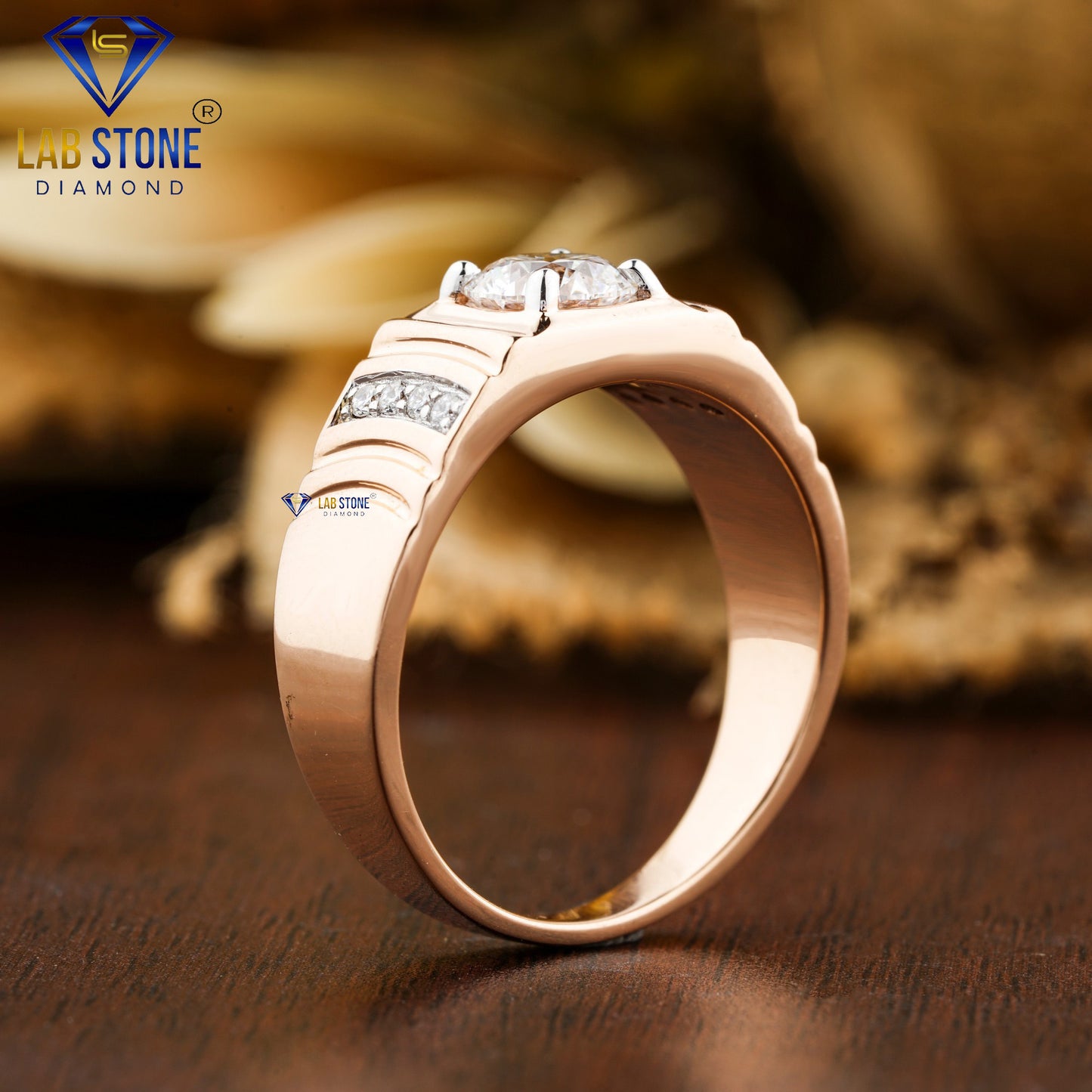 1.004 TDW Round Cut Men’s Engagement Diamond Ring