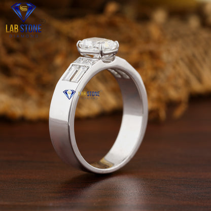 1.68 TDW Radiant, Princess & Baguette Cut Women’s Engagement Diamond Ring
