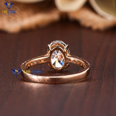 1.95 TDW Oval & Round Cut Diamond Women’s Engagement Ring