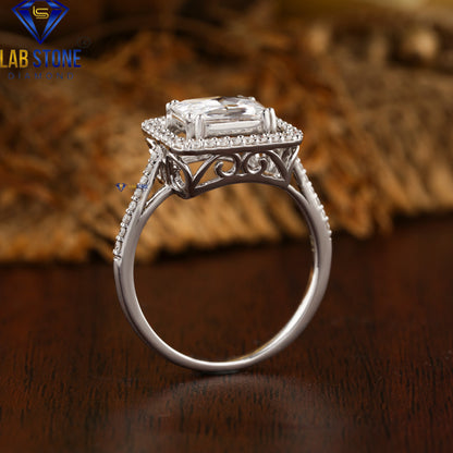 1.08 TDW Rose Cut & Round Cut Diamond Women's Engagement Ring