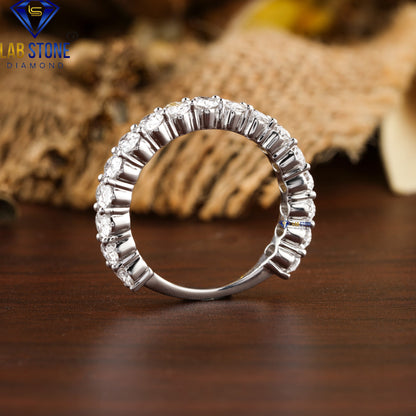 1.92 TDW Oval Cut Women’s Diamond Half Eternity Band