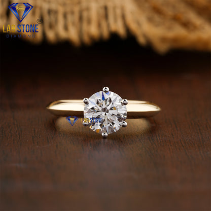 1.56 TDW Round Cut Women’s Solitaire Diamond Ring