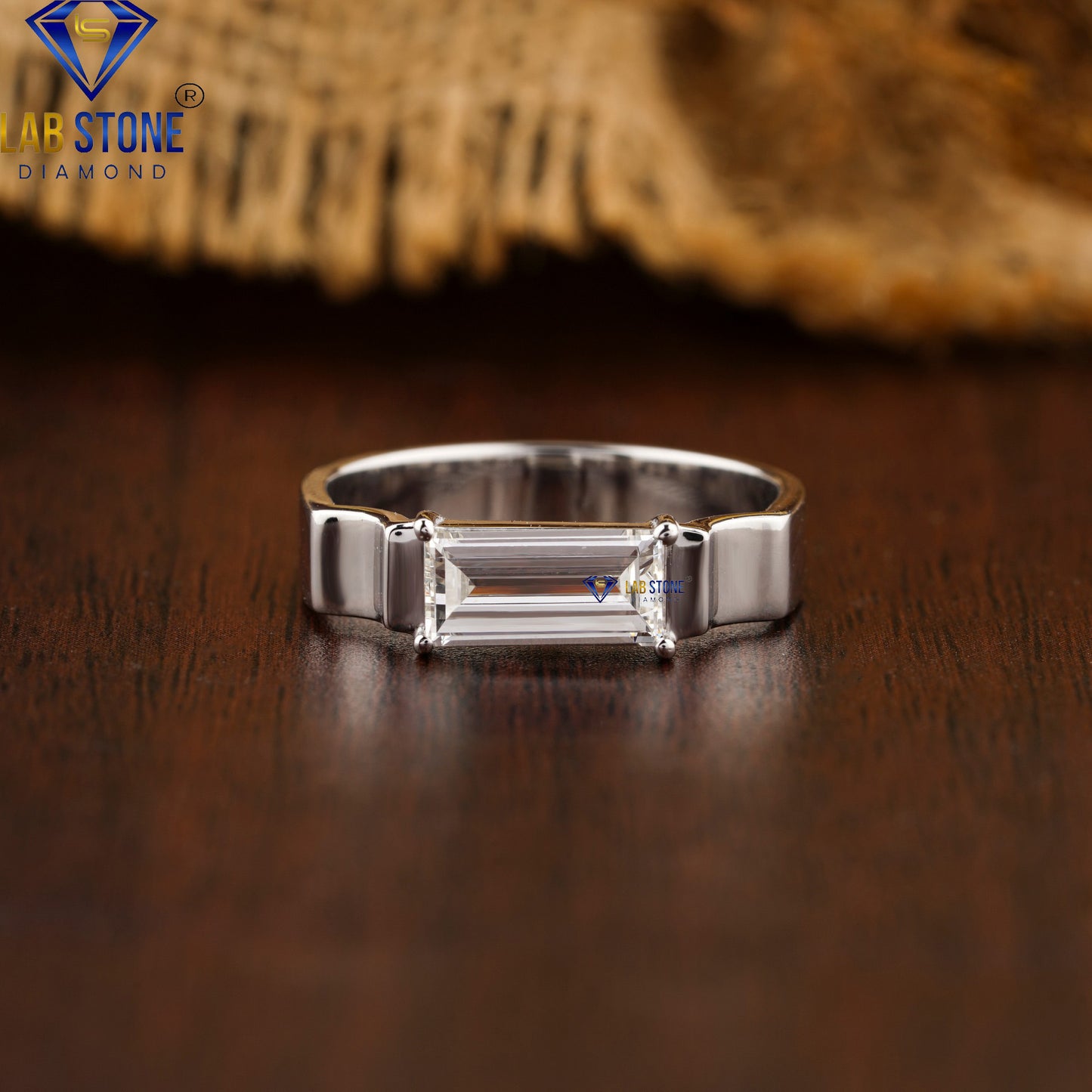 0.60 TDW Baguette Cut Diamond Women’s Solitaire Ring