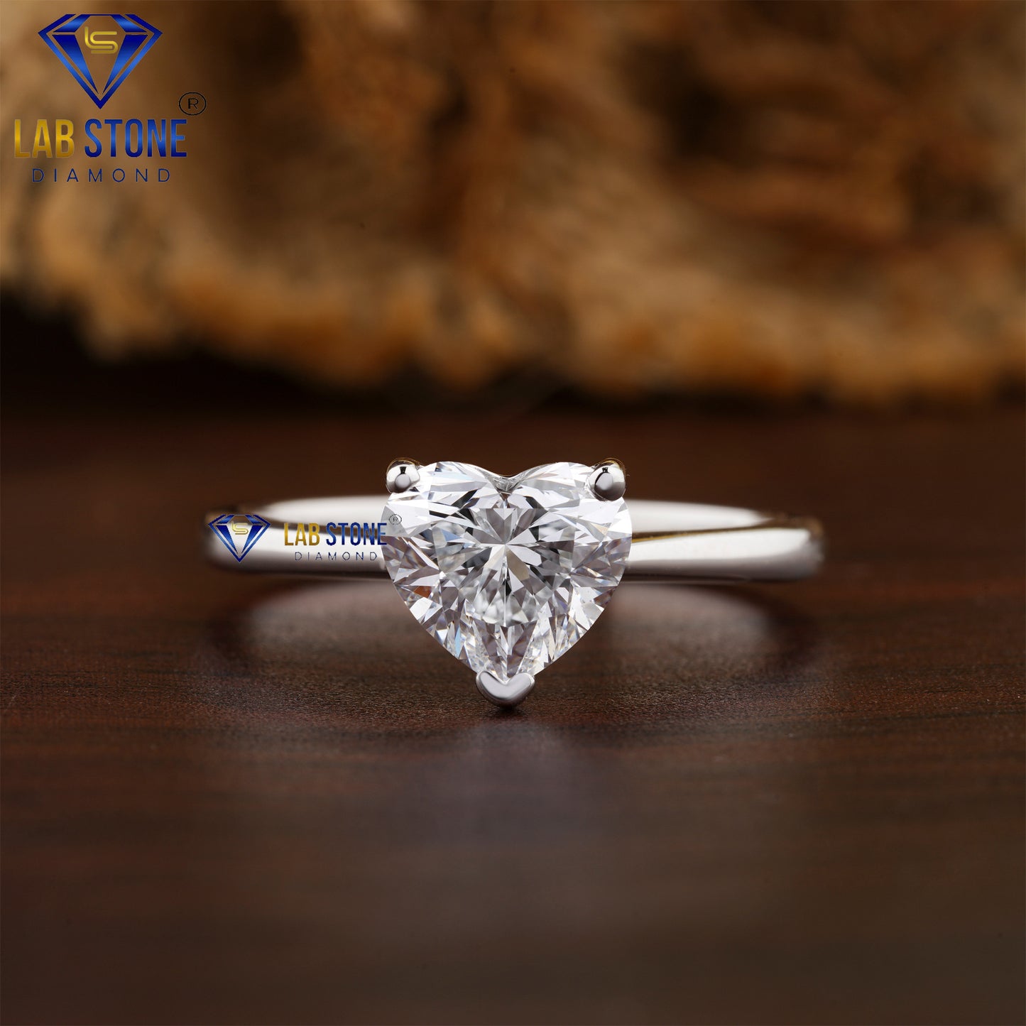 1.70 TDW Heart Cut Daimond Women’s Solitaire Ring