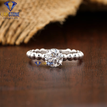 0.98 TDW Round Cut Diamond Women’s Solitaire Ring
