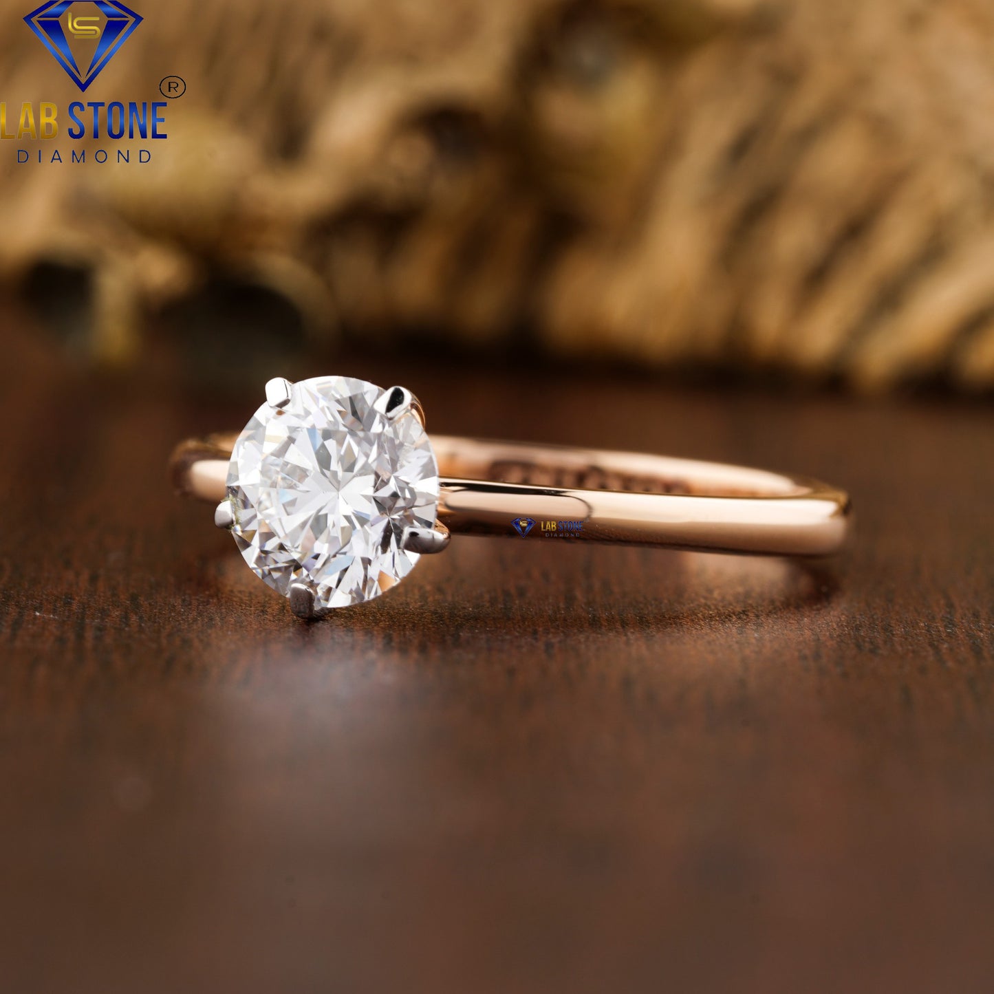 1.00 TDW Round Cut Women's Diamond Solitaire  Ring