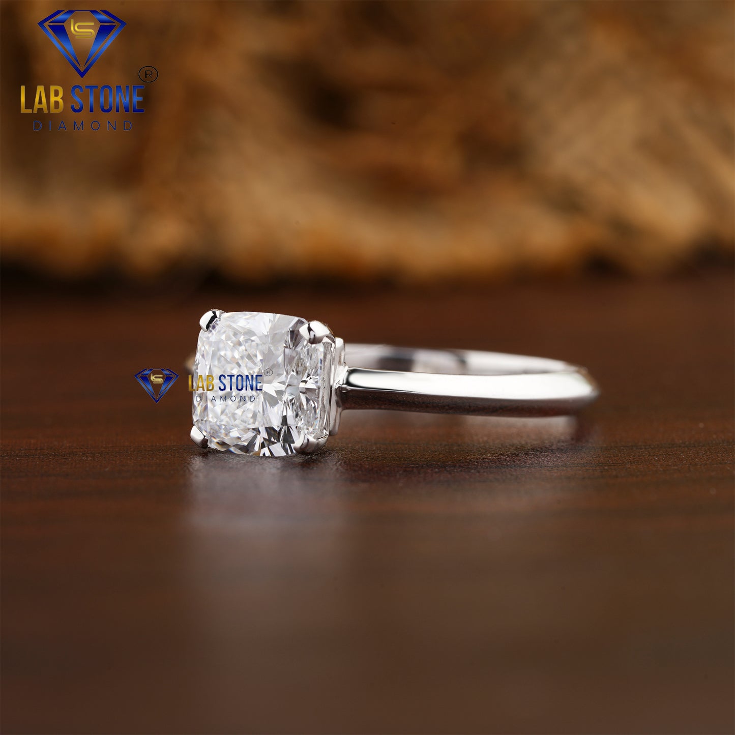1.25 TDW Cushion Cut Daimond Women’s Solitaire Ring