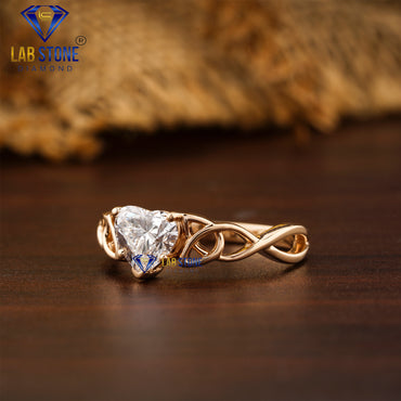 1.25 TDW Heart Cut Women’s Solitaire Diamond Ring
