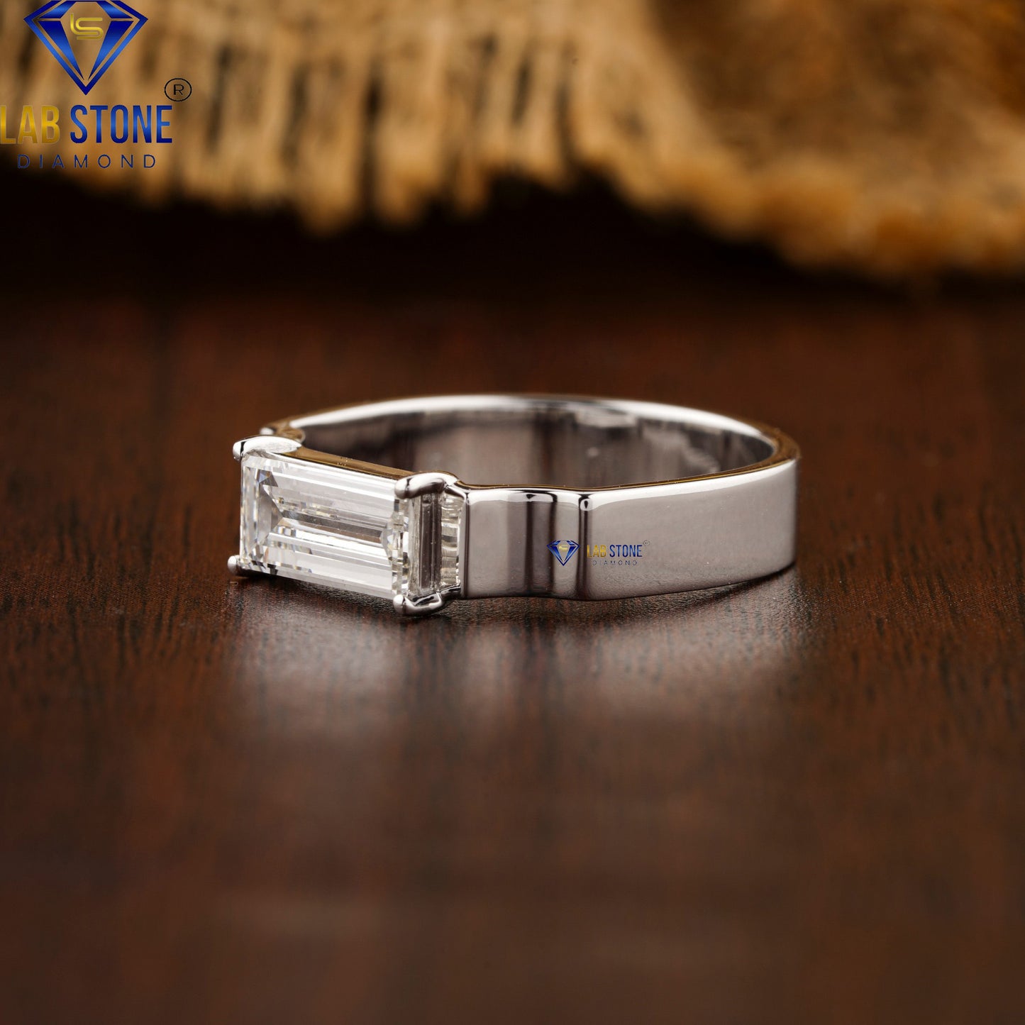 0.60 TDW Baguette Cut Diamond Women’s Solitaire Ring