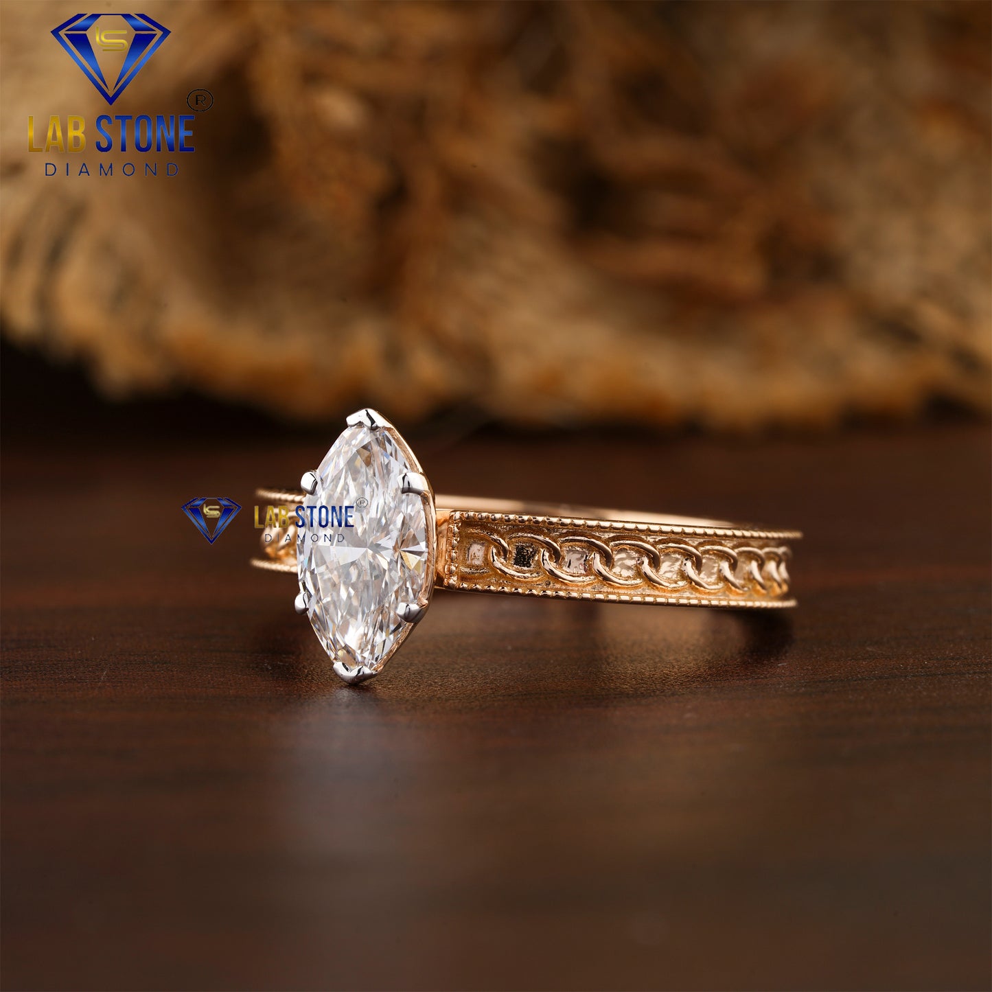 1.02 TDW Marquise Cut Daimond Women’s Solitaire Ring