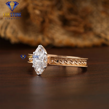 1.02 TDW Marquise Cut Daimond Women’s Solitaire Ring