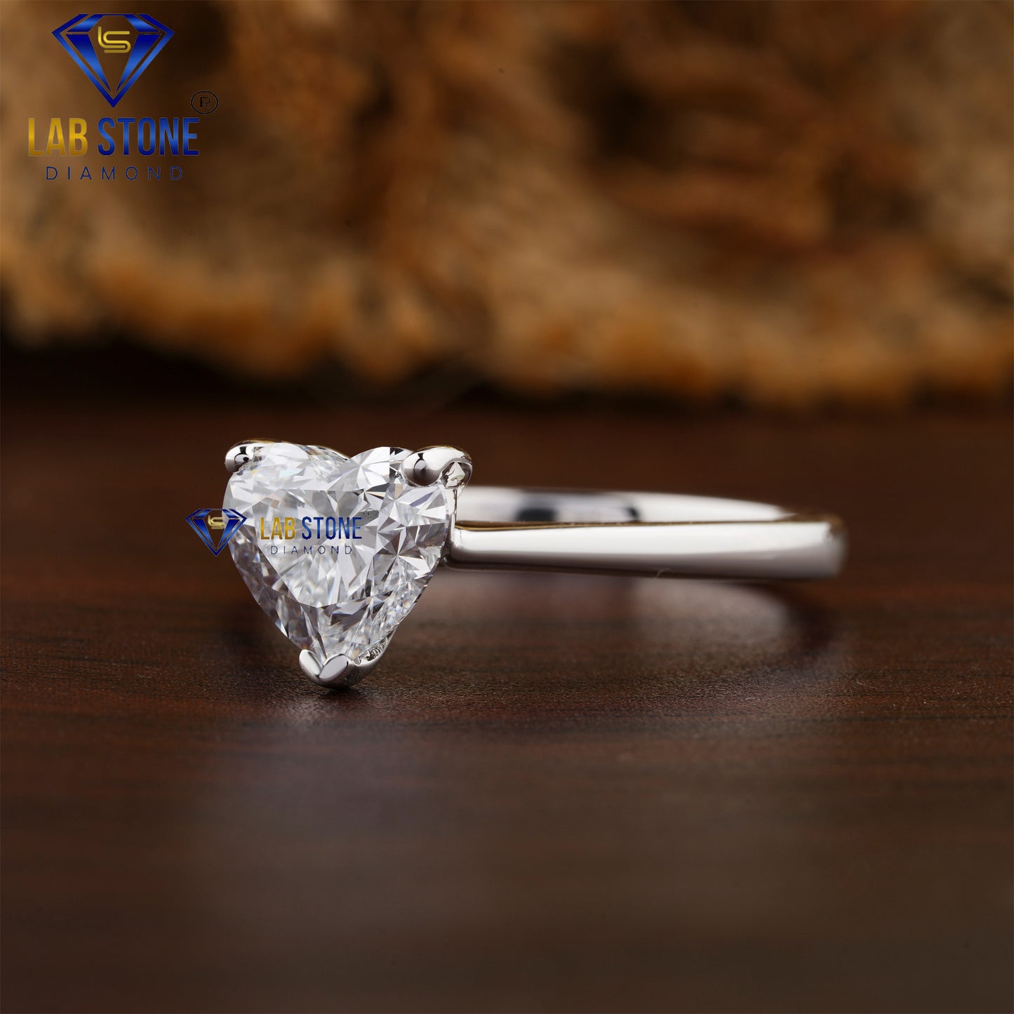 1.70 TDW Heart Cut Daimond Women’s Solitaire Ring
