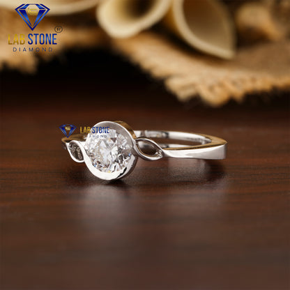 0.97 TDW Round Cut Diamond Women’s Solitaire Ring