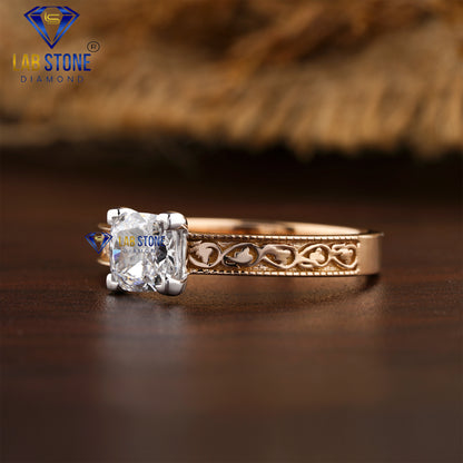 1.00 TDW Cushion Cut Daimond Women’s Solitaire Ring