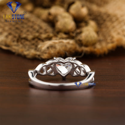 1.20 TDW Heart Cut Women’s Solitaire Diamond Ring