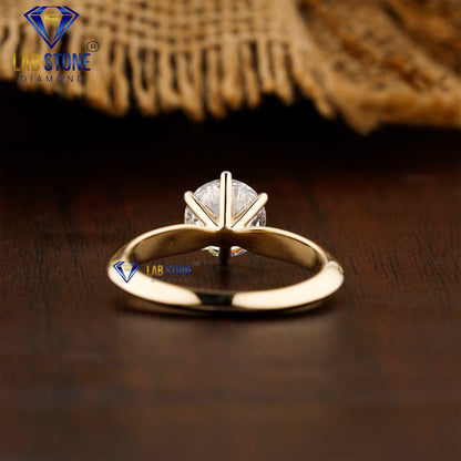 1.56 TDW Round Cut Women’s Solitaire Diamond Ring