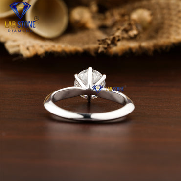 2.01 TDW Round Cut Women’s Solitaire Diamond Ring