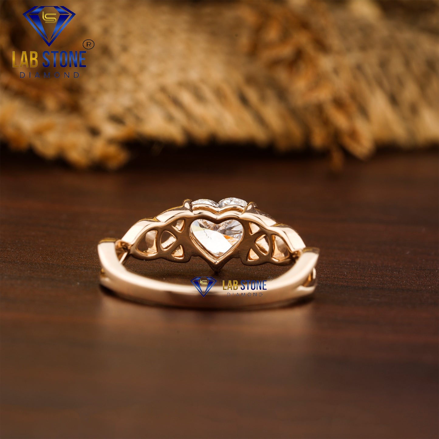 1.25 TDW Heart Cut Women’s Solitaire Diamond Ring