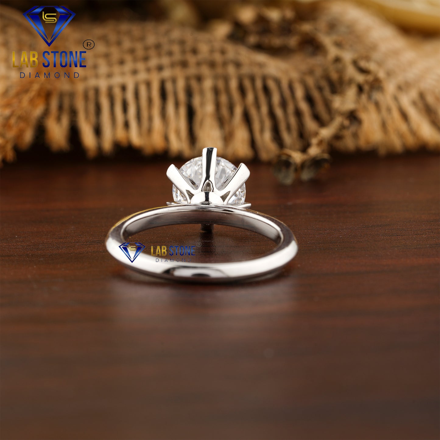 2.00 TDW Round Cut Women’s Solitaire Diamond Ring