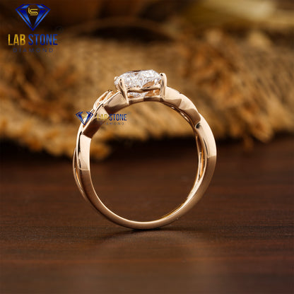 1.25 TDW Heart Cut Women’s Solitaire Diamond Ring