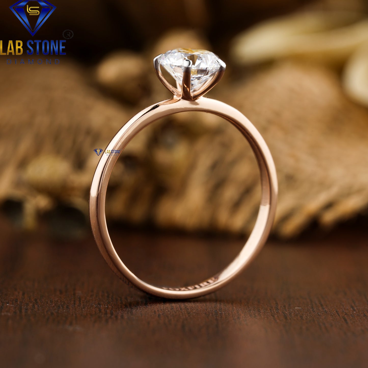 1.00 TDW Round Cut Women's Diamond Solitaire  Ring