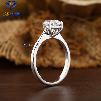1.70 TDW Heart Cut Daimond Women’s Solitaire Ring