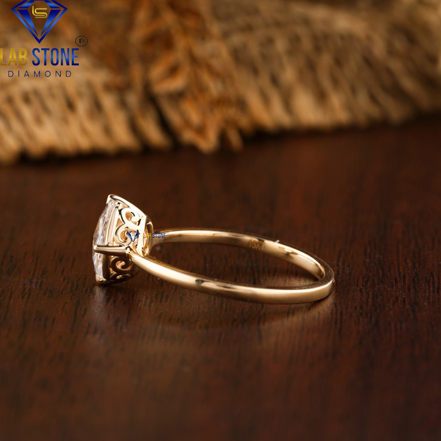 0.78 TDW Rose Cut Women's Diamond Solitaire Ring