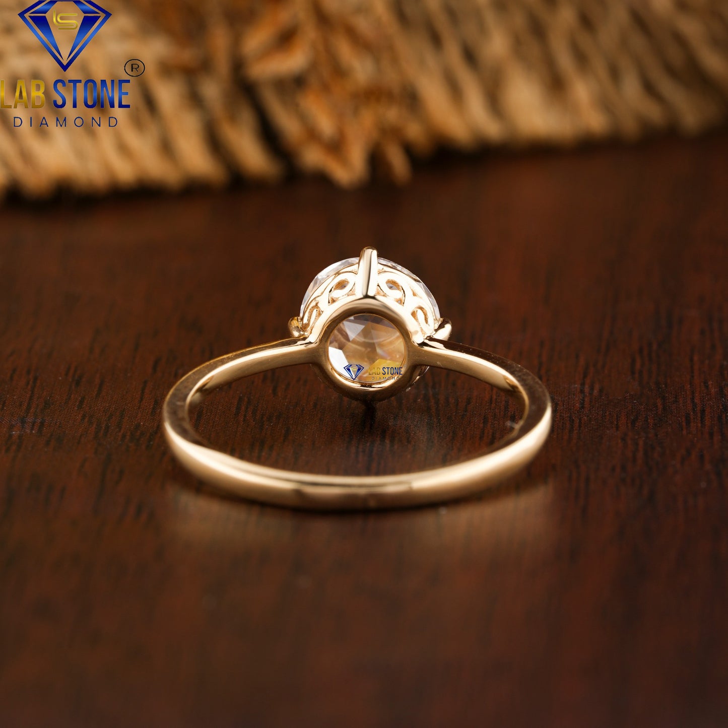 0.78 TDW Rose Cut Women's Diamond Solitaire Ring