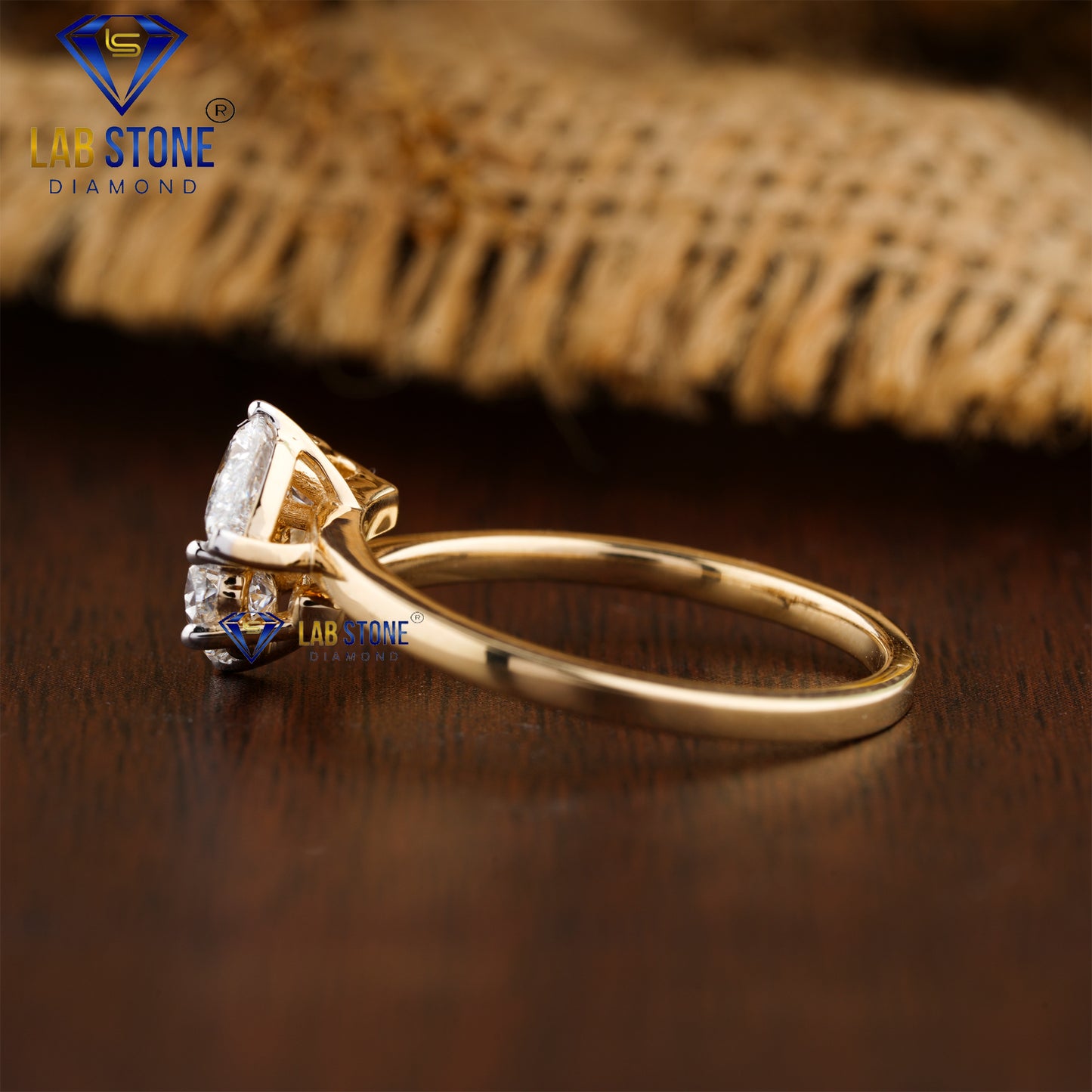 1.11 TDW Pear, Heart & Oval Cut Women’s Three Stone Diamond Ring